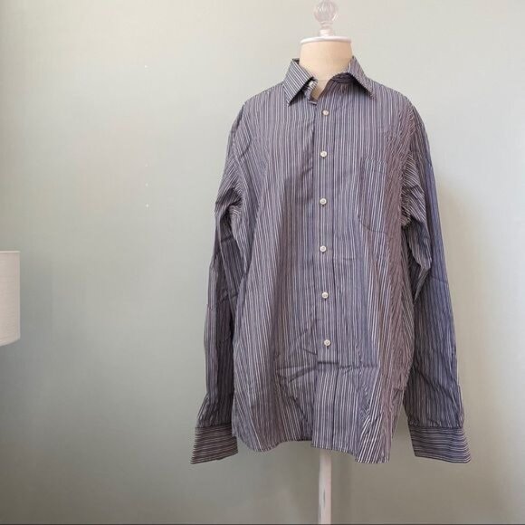 Chaps Stripe Button Up Dress Shirt - Picture 2 of 9